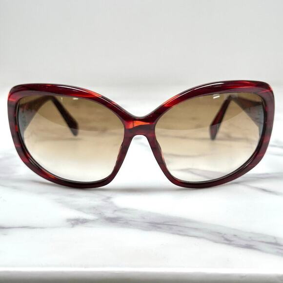 Dita Women's Addict Red Tortoiseshell Sunglasses Brown Gradient Lenses Rare - Picture 3 of 10